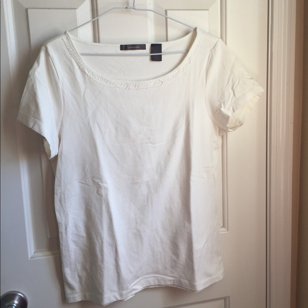 Liz Claiborne short sleeve white shirt